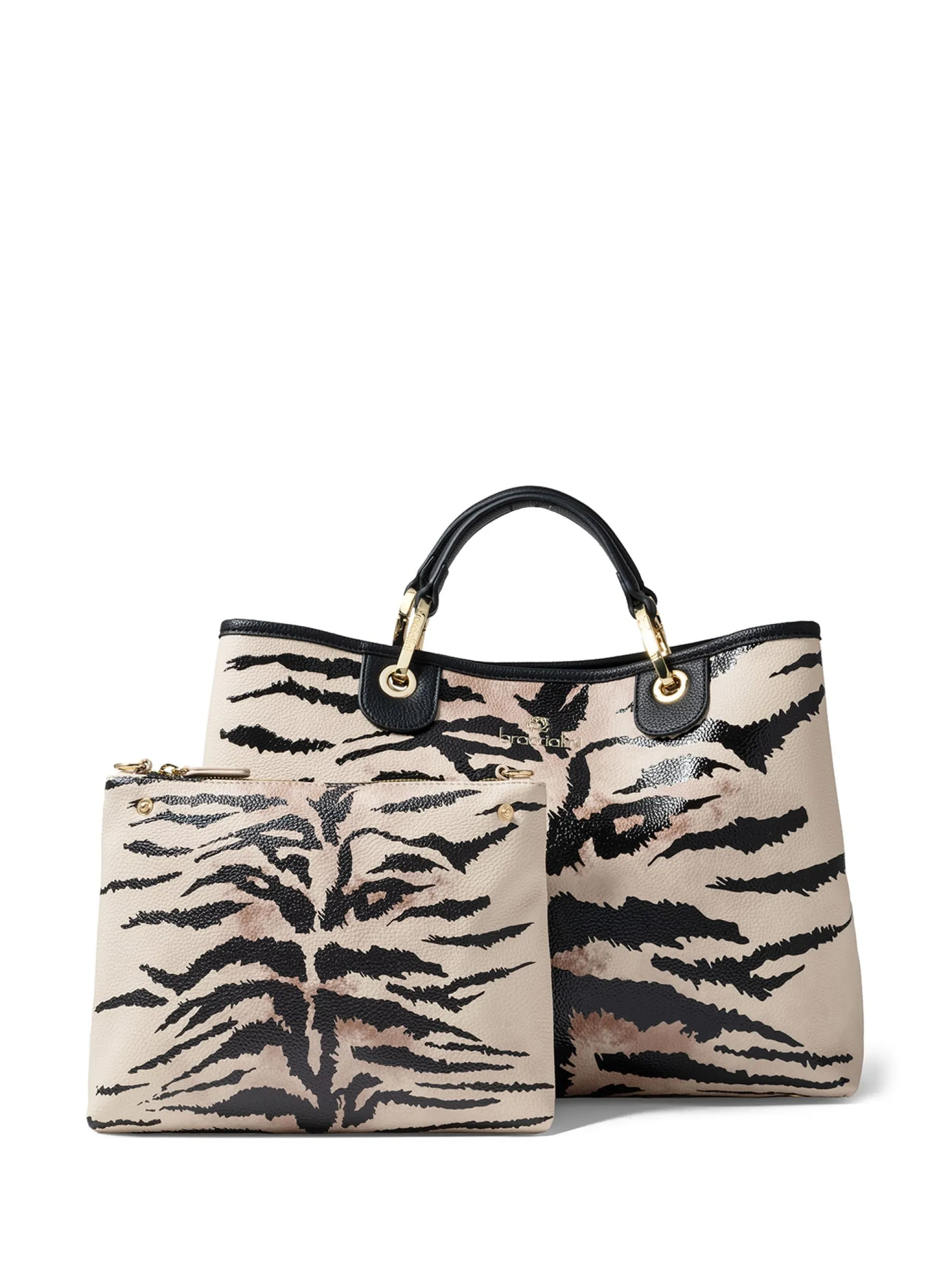 BRACCIALINI HANDBAGS beige print Sale