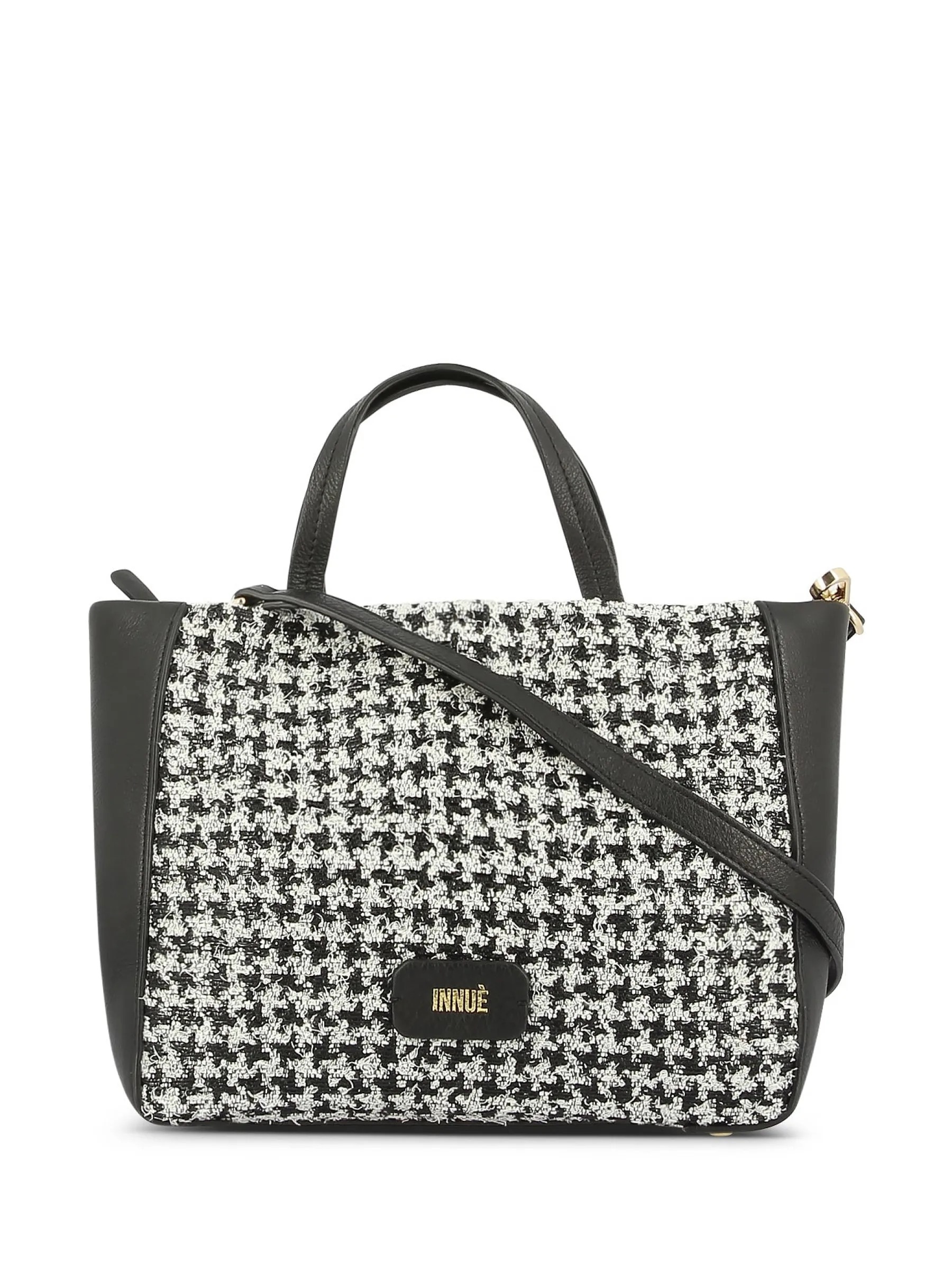 INNUE HANDBAGS black~white Cheap